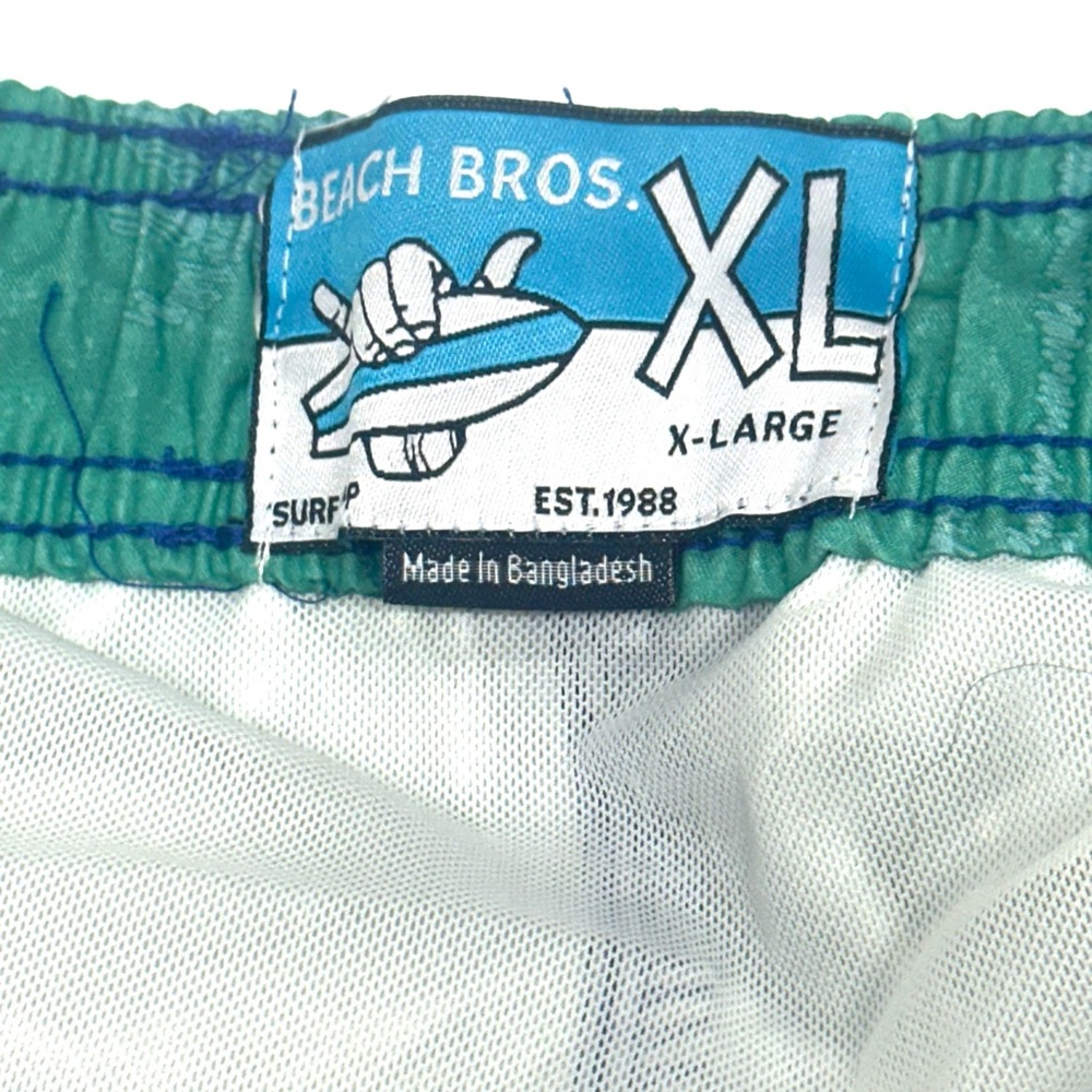 Beach Bros. turquoise green new‎ extra large men’s tropical swim trunks - Picture 6 of 6